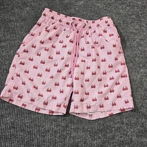 MR Swim Mens Med Mesh Lined Swim Shorts Drawstring All Over Crab Print